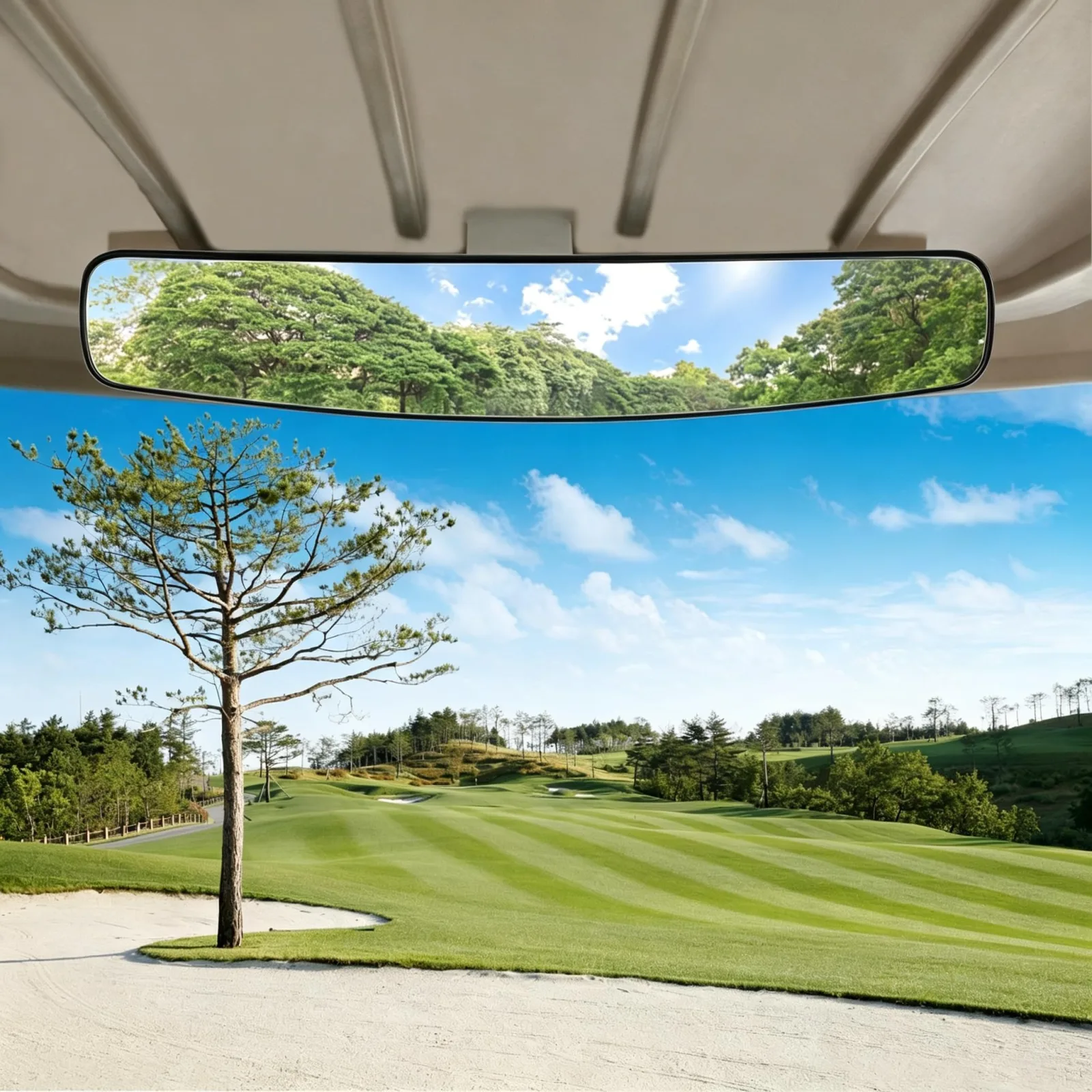 WLOOD 16.5-Inch Golf Cart Rear View Mirror