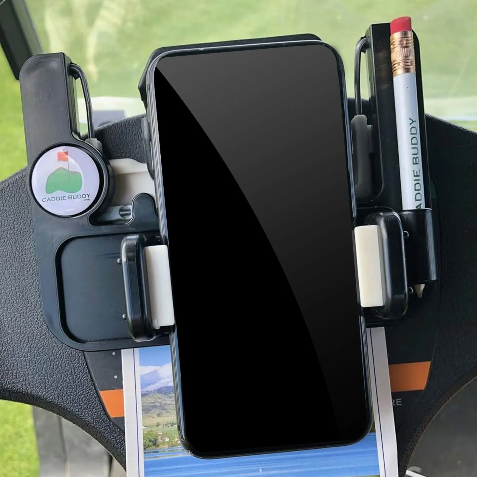 MENGLANSI Universal Golf Cart Steering Wheel Phone Mount image 4