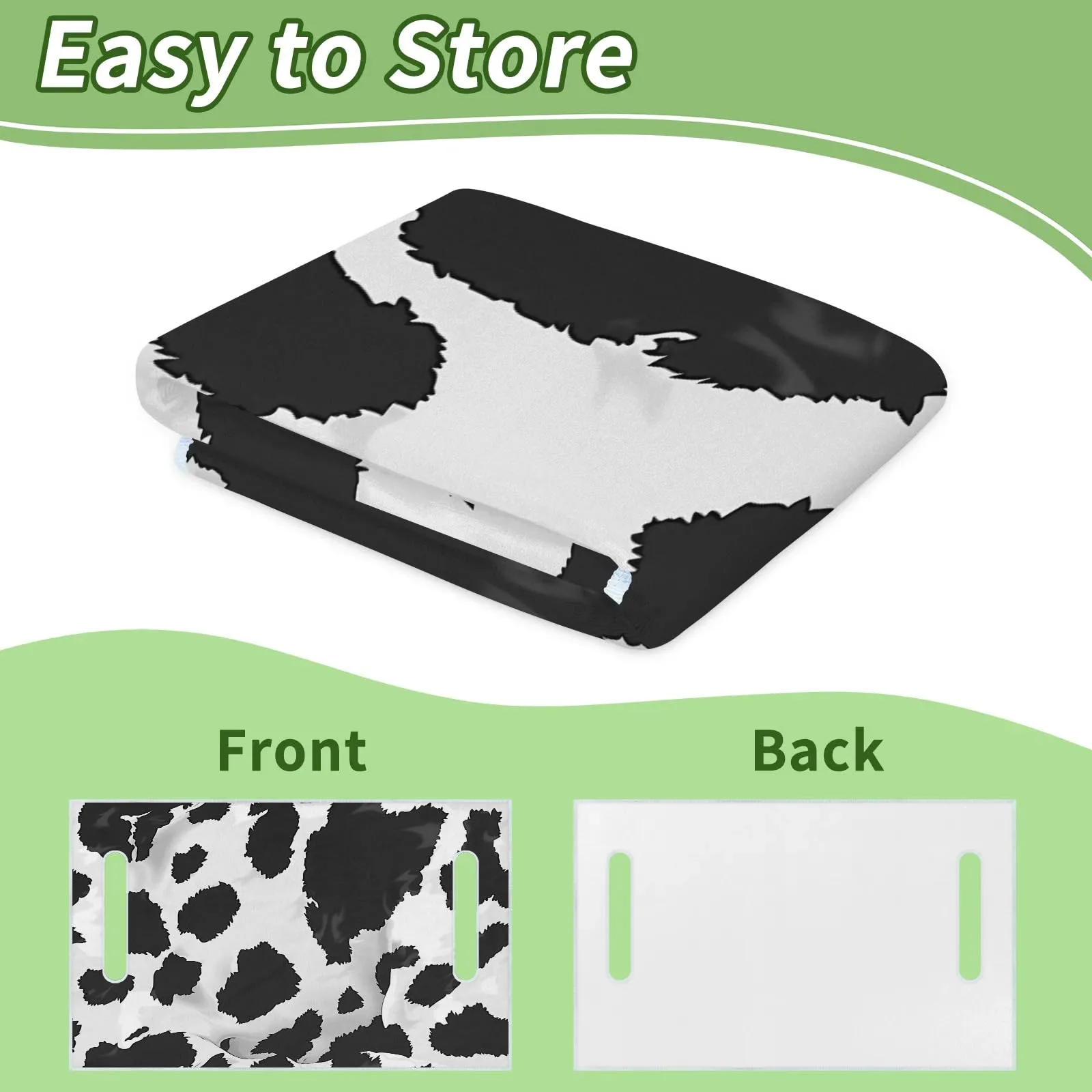Tiveruda Cow Print Golf Cart Seat Cover 51 x 31 in image 4