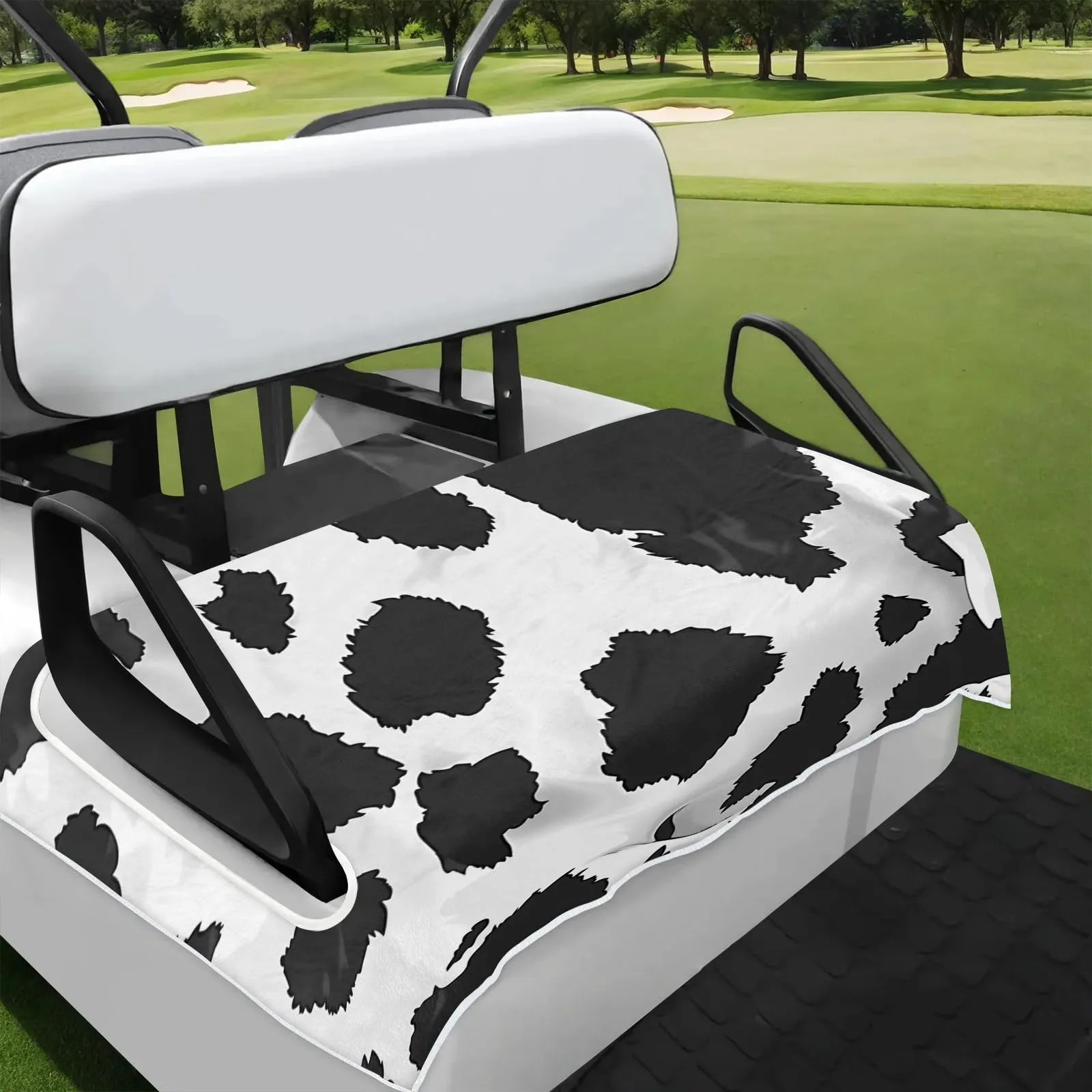 Tiveruda Cow Print Golf Cart Seat Cover 51 x 31 in