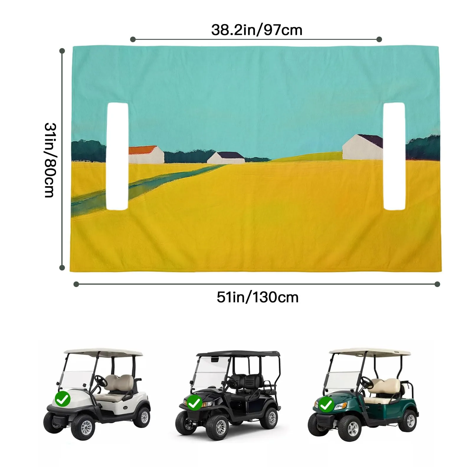 Trosturdspn Golf Cart Seat Cover 51 x 31-Inch image 2