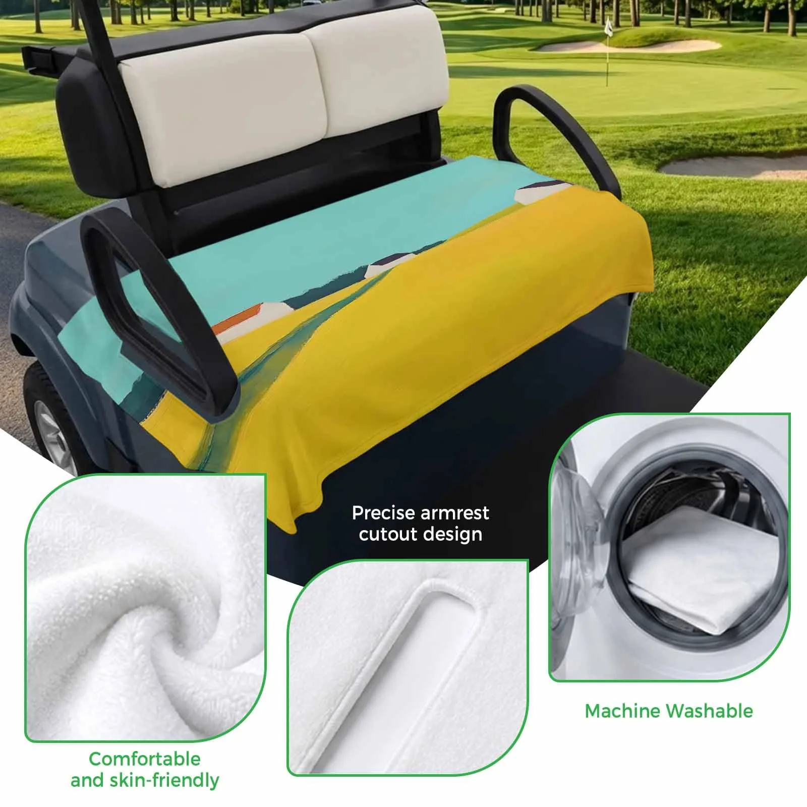 Trosturdspn Golf Cart Seat Cover 51 x 31-Inch image 3