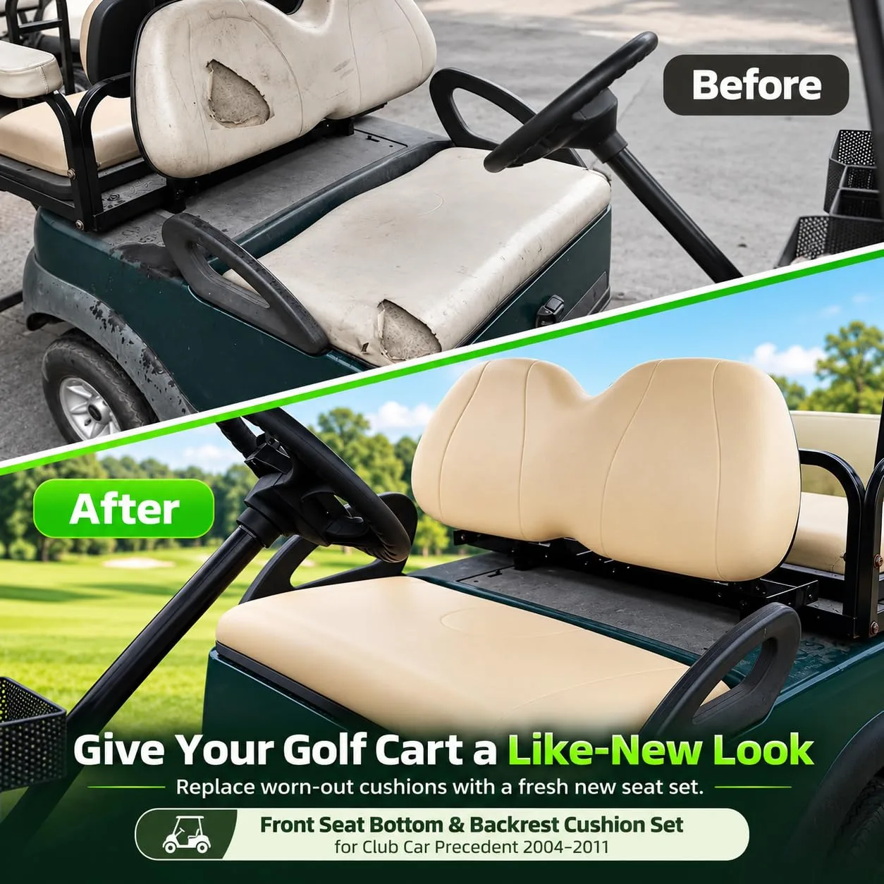 AIPSET AP0591 Front Seat Cushion Kit for Club Car Precedent image 2