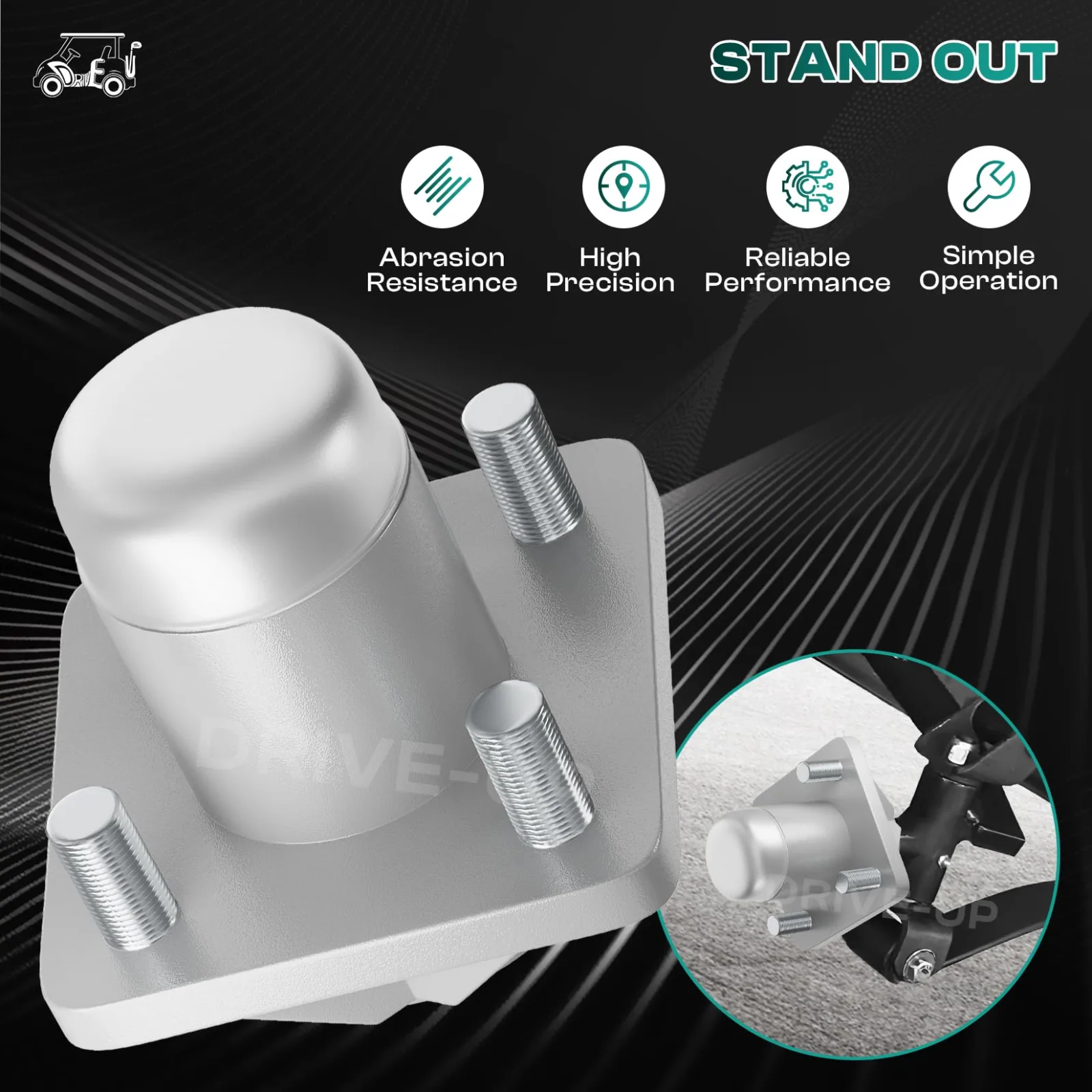 DRIVE UP Front Wheel Hub Assembly for E-Z-GO RXV image 2