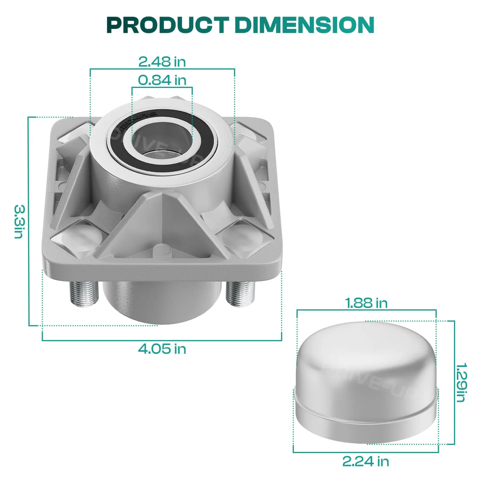 DRIVE UP Front Wheel Hub Assembly for E-Z-GO RXV image 4