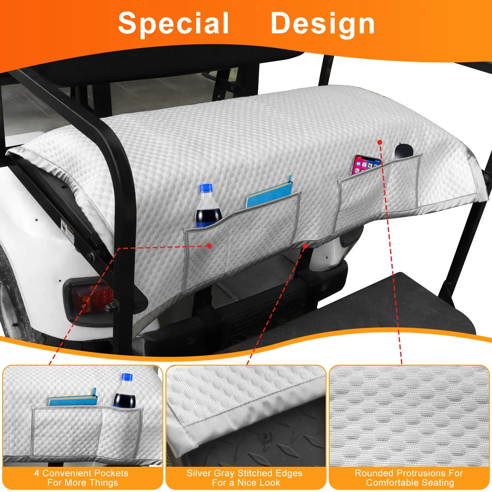 RIZINKART Rear Golf Cart Seat Blanket 744675930018 image 3