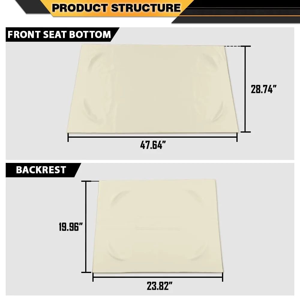 CNNELL White Front Seat Covers for Club Car DS 1982-2000 image 4
