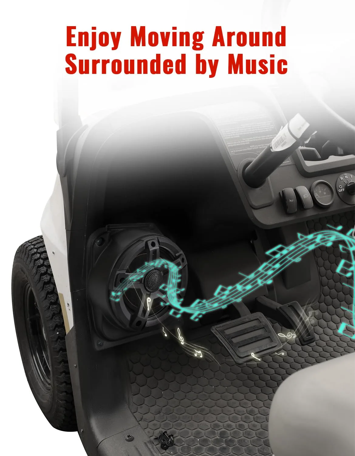 LUXEMOTO 6.5-Inch Speaker Pods for E-Z-G-O Valor and RXV image 3