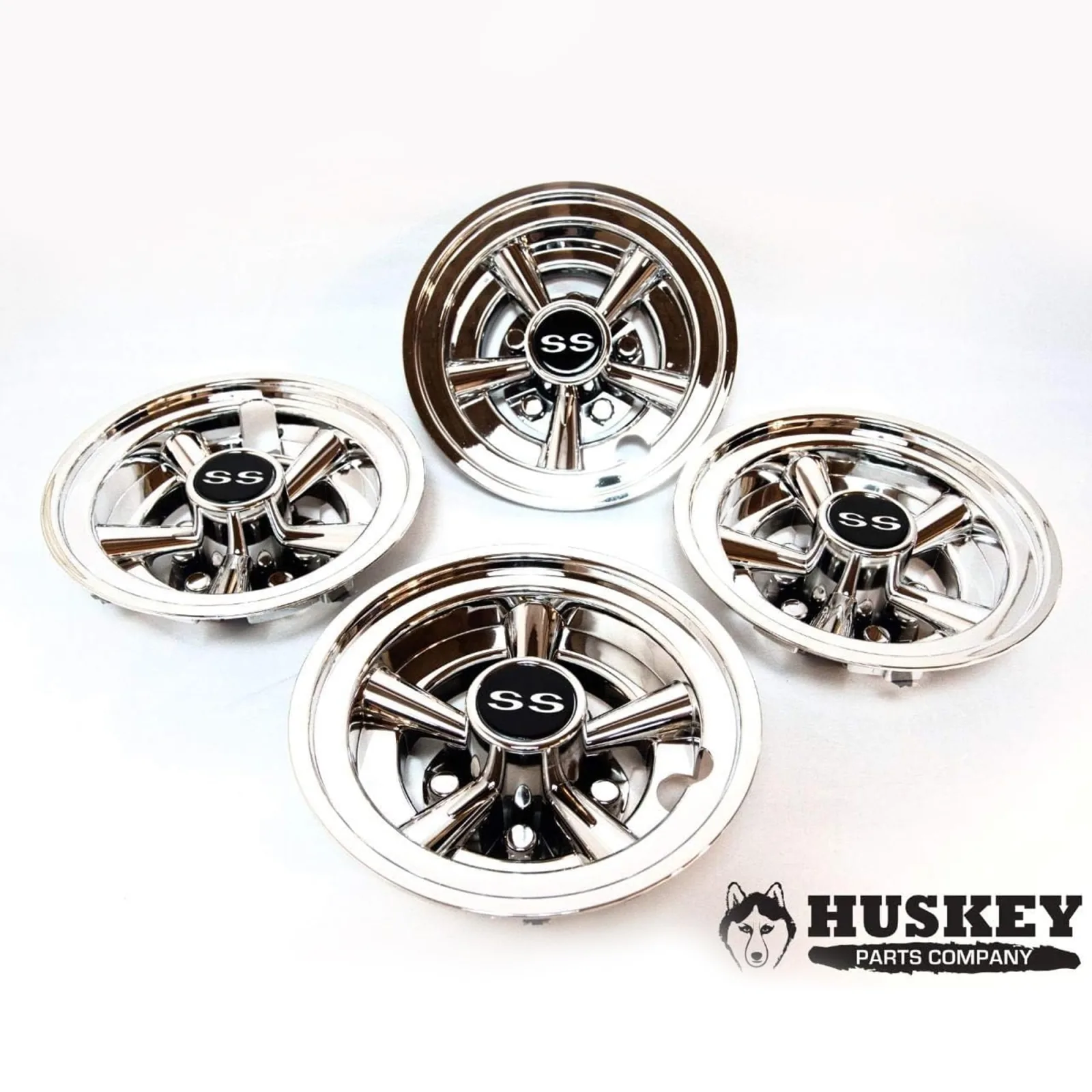 Huskey 8-Inch SS Style Wheel Covers for Golf Carts image 2