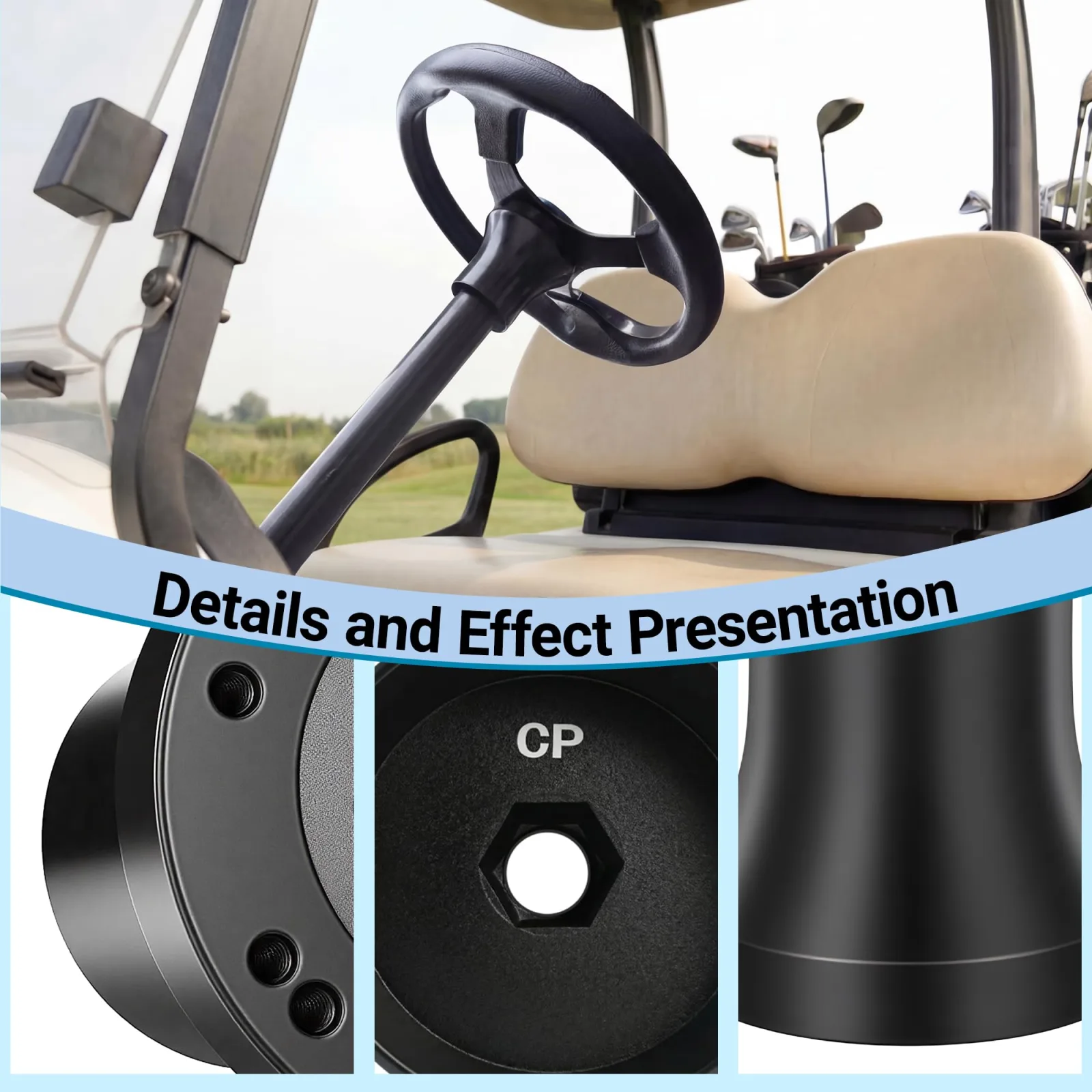 Mixopoly Steering Wheel Hub Adapter for Club Car Precedent image 3