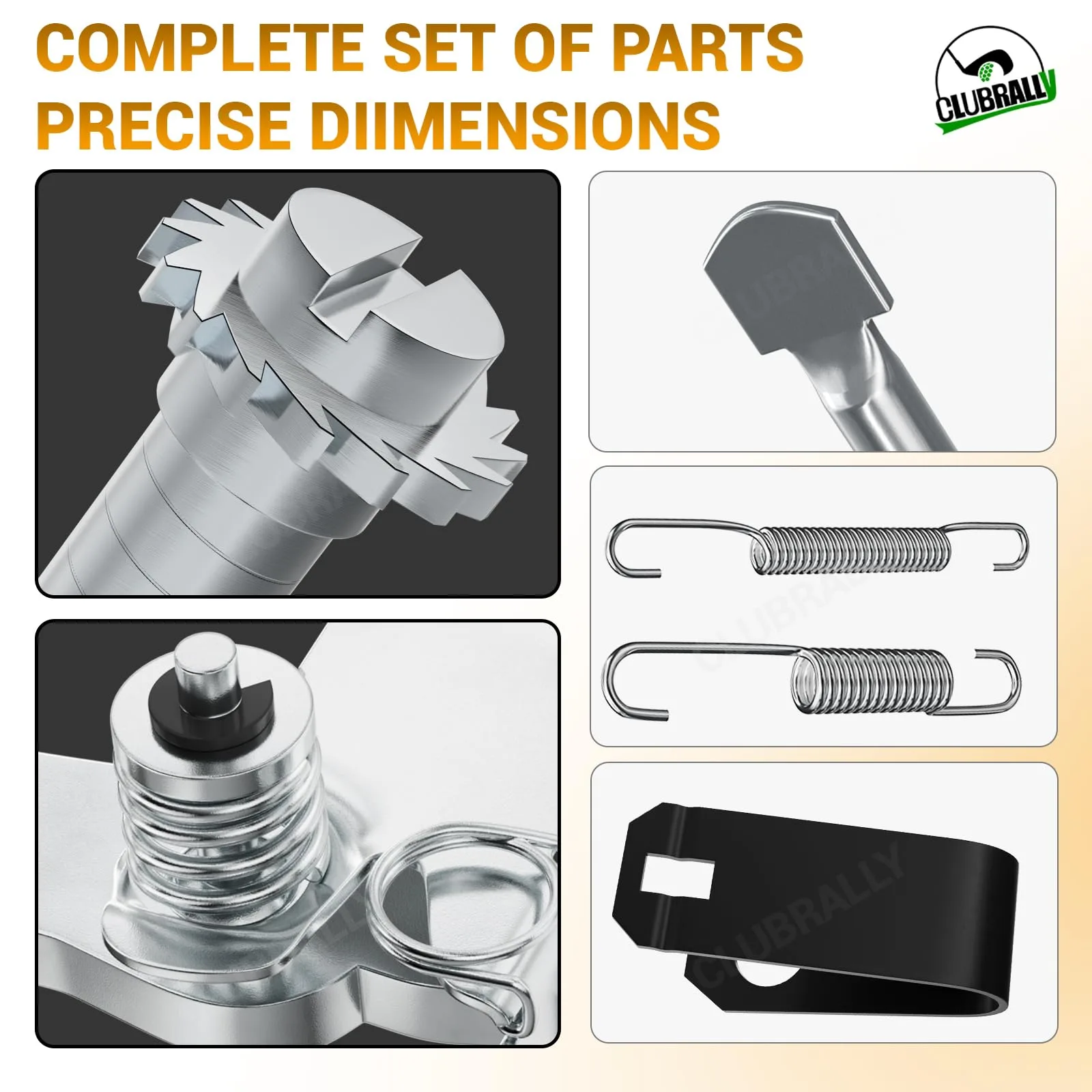 CLUBRALLY Rear Brake Drum & Shoes Repair Kit for Club Car — 101791101. image 4