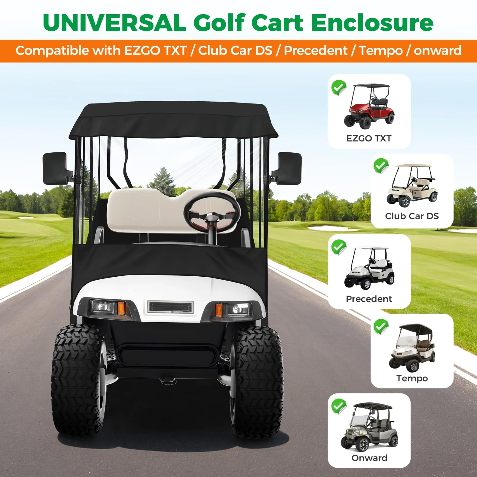 10L0L Golf Cart Enclosure for EZGO TXT and Club Car image 4