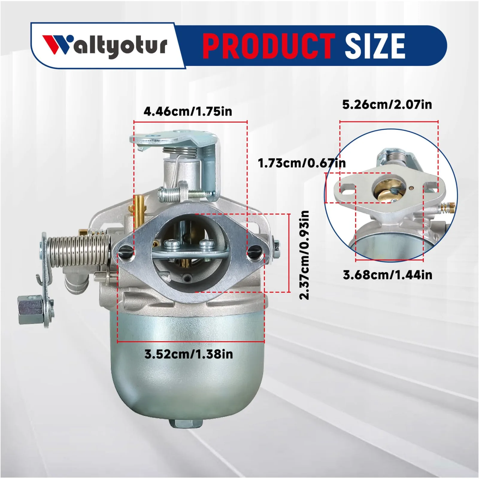 waltyotur Carburetor for 1989-1993 E-Z-GO TXT Golf Cart image 2