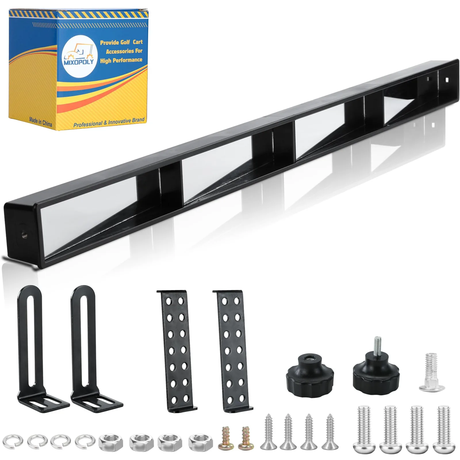 Mixopoly 4-Panel Golf Cart Rear View Mirror