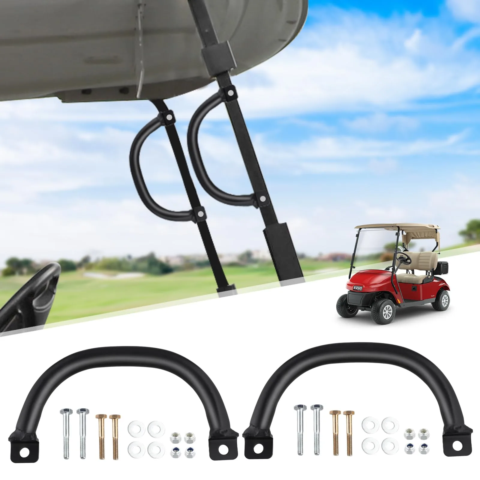 Roykaw Golf Cart Grab Handles for Square Tube Frames