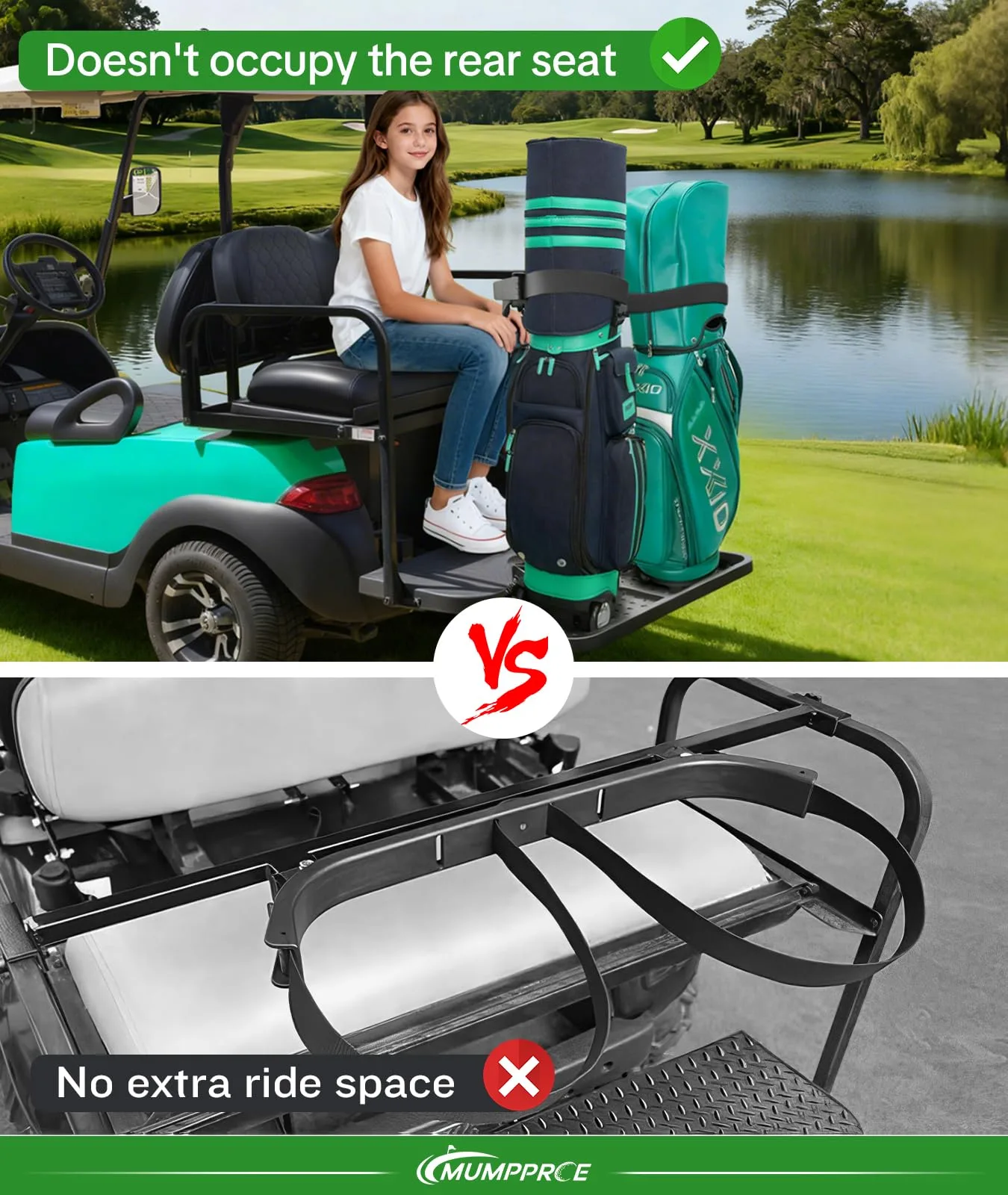 MUMPPRCE Golf Cart Bag Holder and Grab Bar Combo image 3