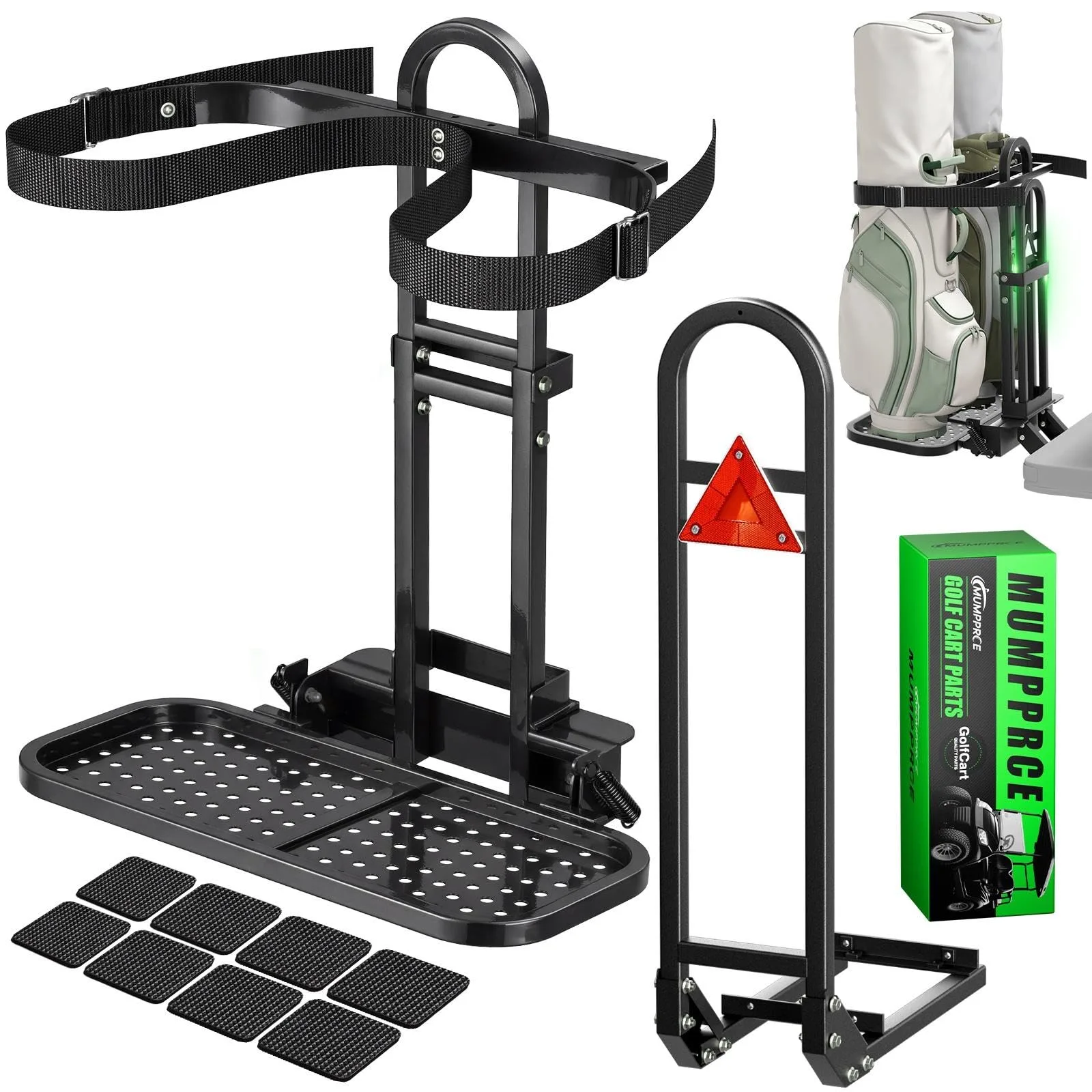 MUMPPRCE Golf Cart Bag Holder and Grab Bar Combo