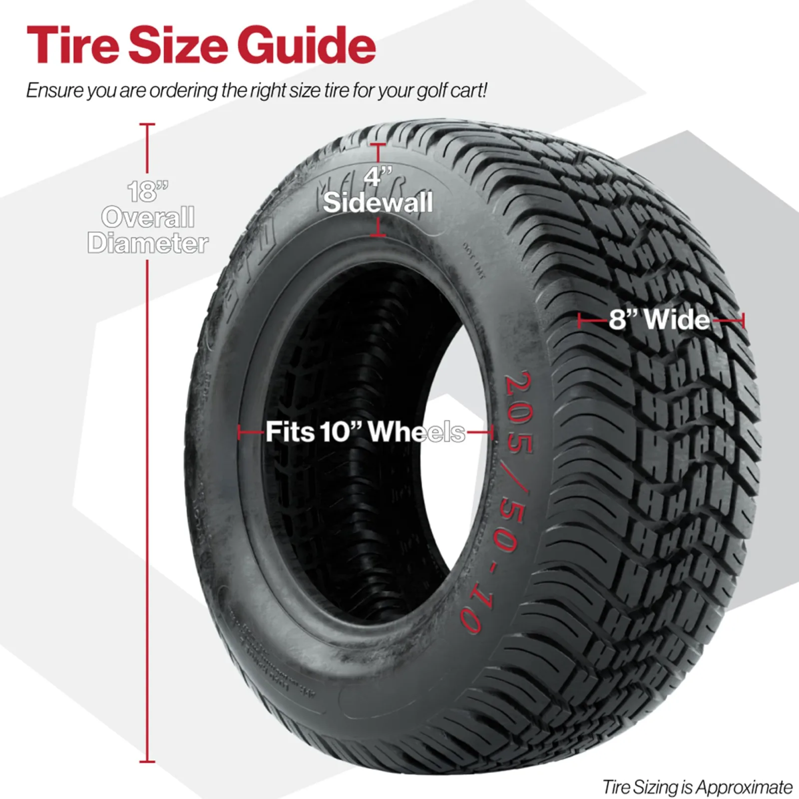 GTW 10-Inch Golf Cart Wheels and Tires Combo A19-598 image 2