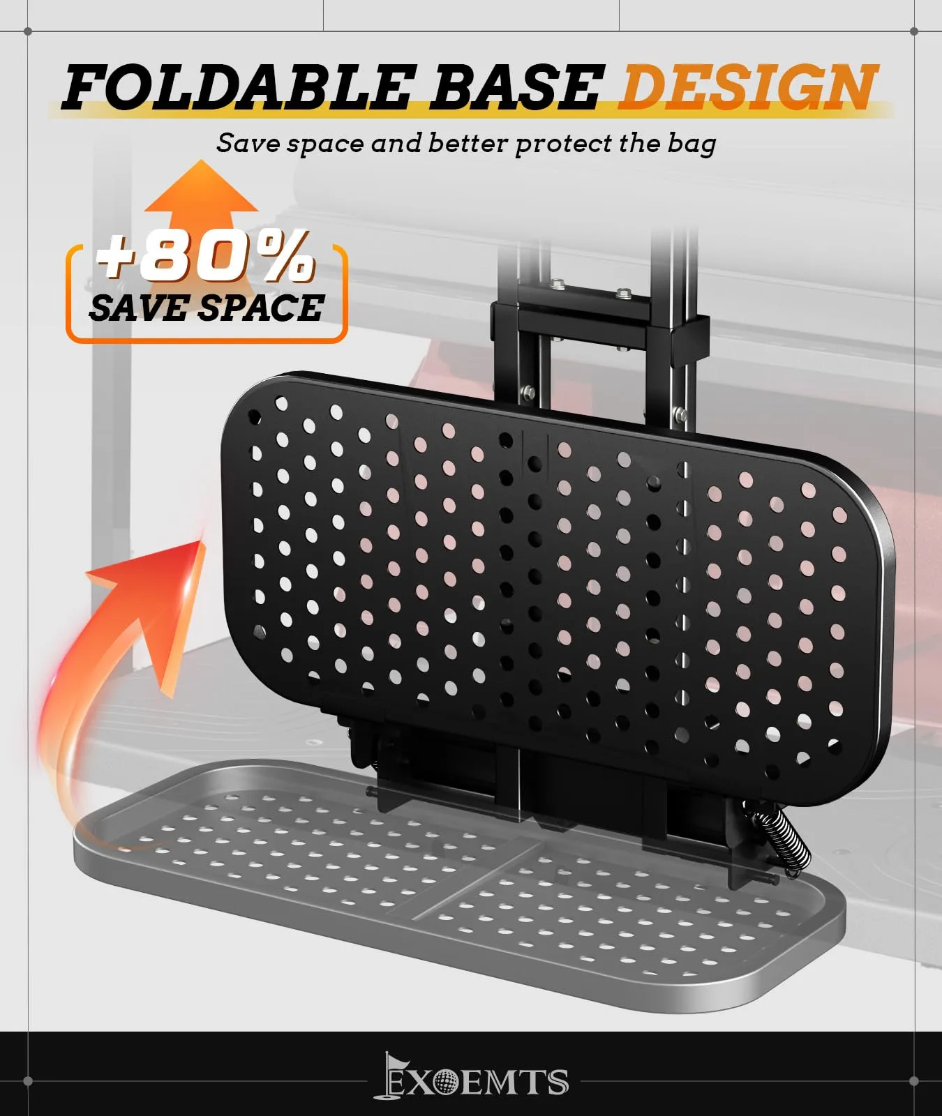 EXOEMTS Golf Cart Bag Holder Rack for Rear Grab Bars image 3