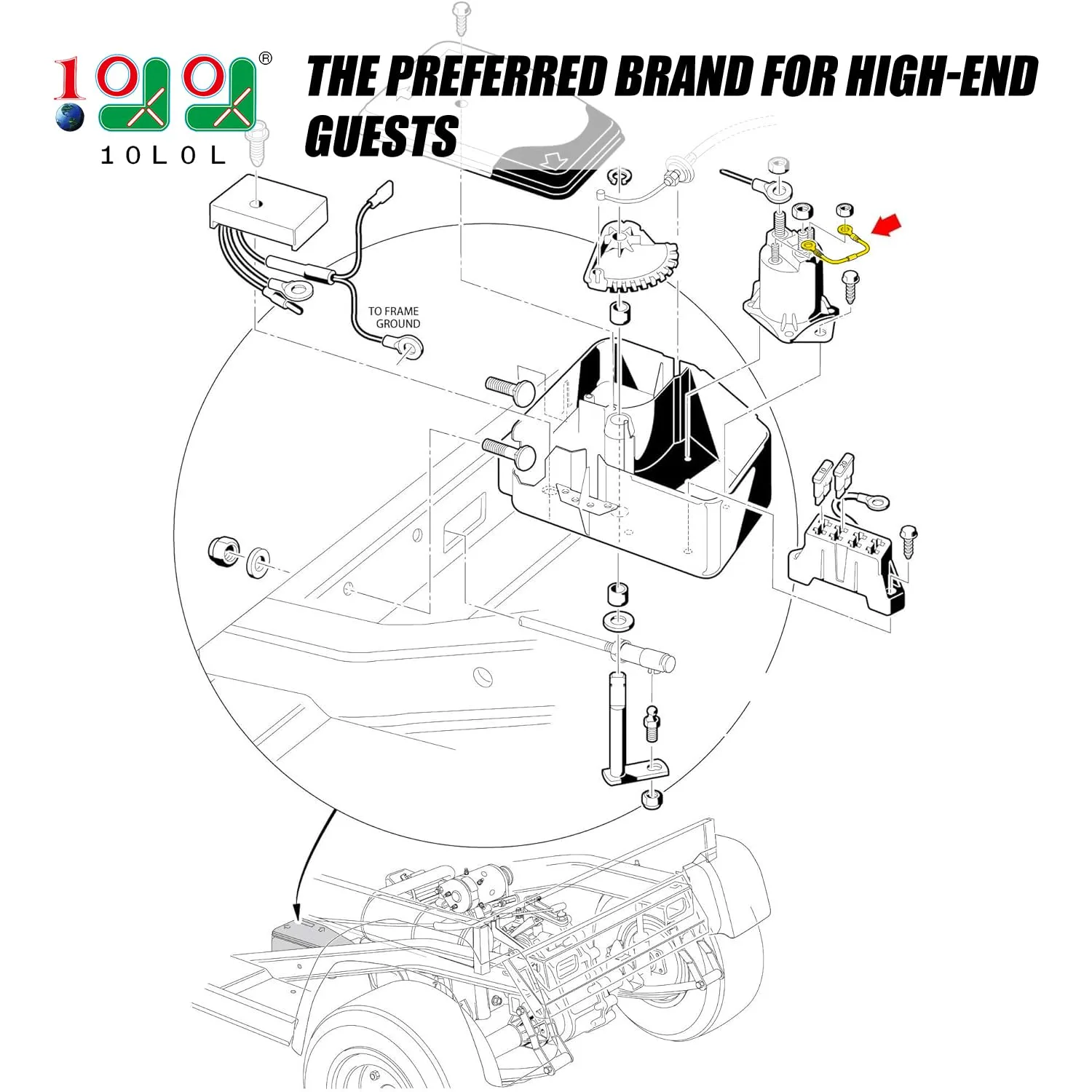 10L0L Golf Cart Solenoid Resistor for EZGO, Club Car & Columbia image 2