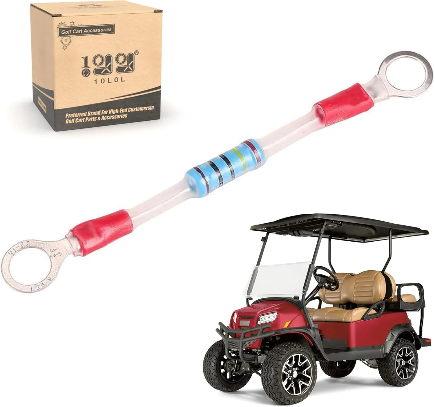 10L0L Golf Cart Solenoid Resistor for EZGO, Club Car & Columbia