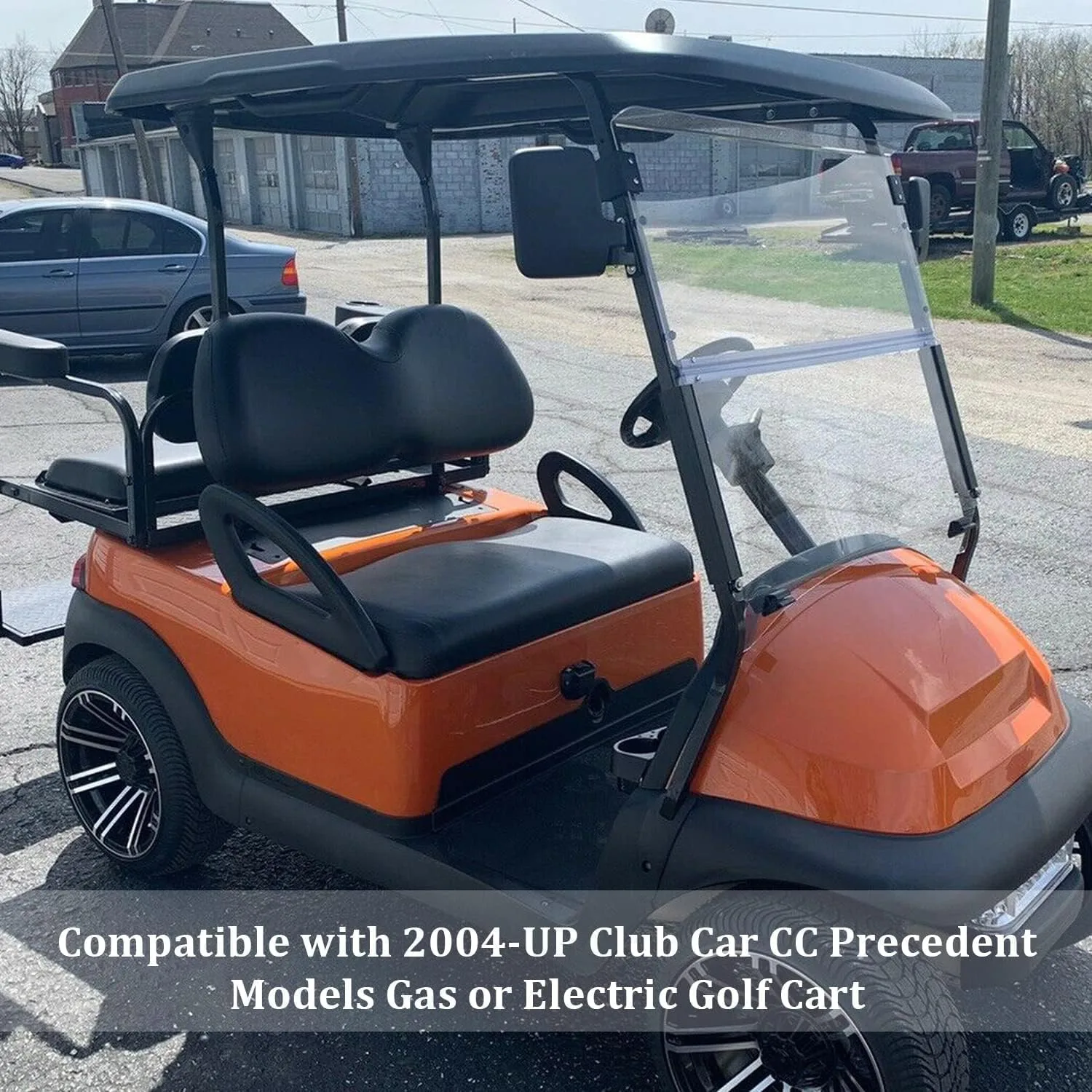 ECOTRIC Clear Folding Windshield for Club Car Precedent image 2