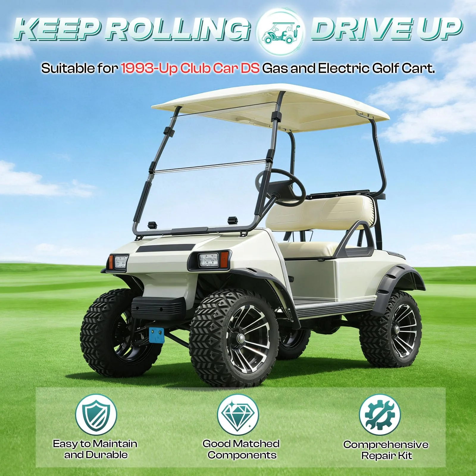 DRIVE UP Bushing Kit for Club Car DS, 1993-Up image 2