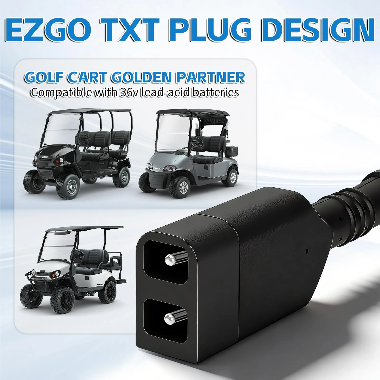 PoerSifwt 36V 15A Charger for E-Z-GO TXT Golf Carts image 3