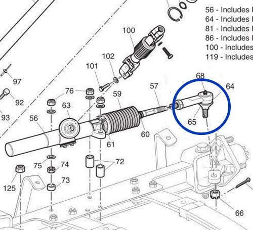 Dr.Acces Outer Rack Ball Joint for E-Z-GO TXT image 4