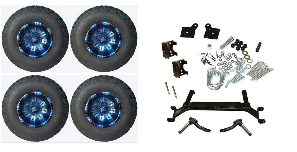 3G 4-Inch Lift Kit with 10-Inch Wheels for EZGO TXT