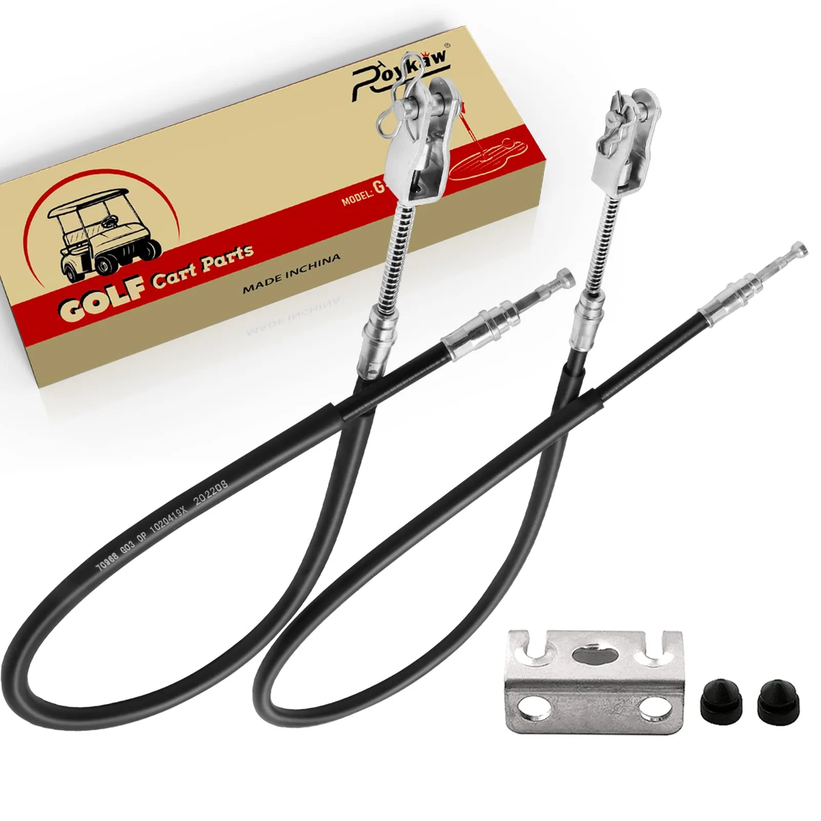 Roykaw Brake Cable Set for E-Z-GO TXT and Medalist