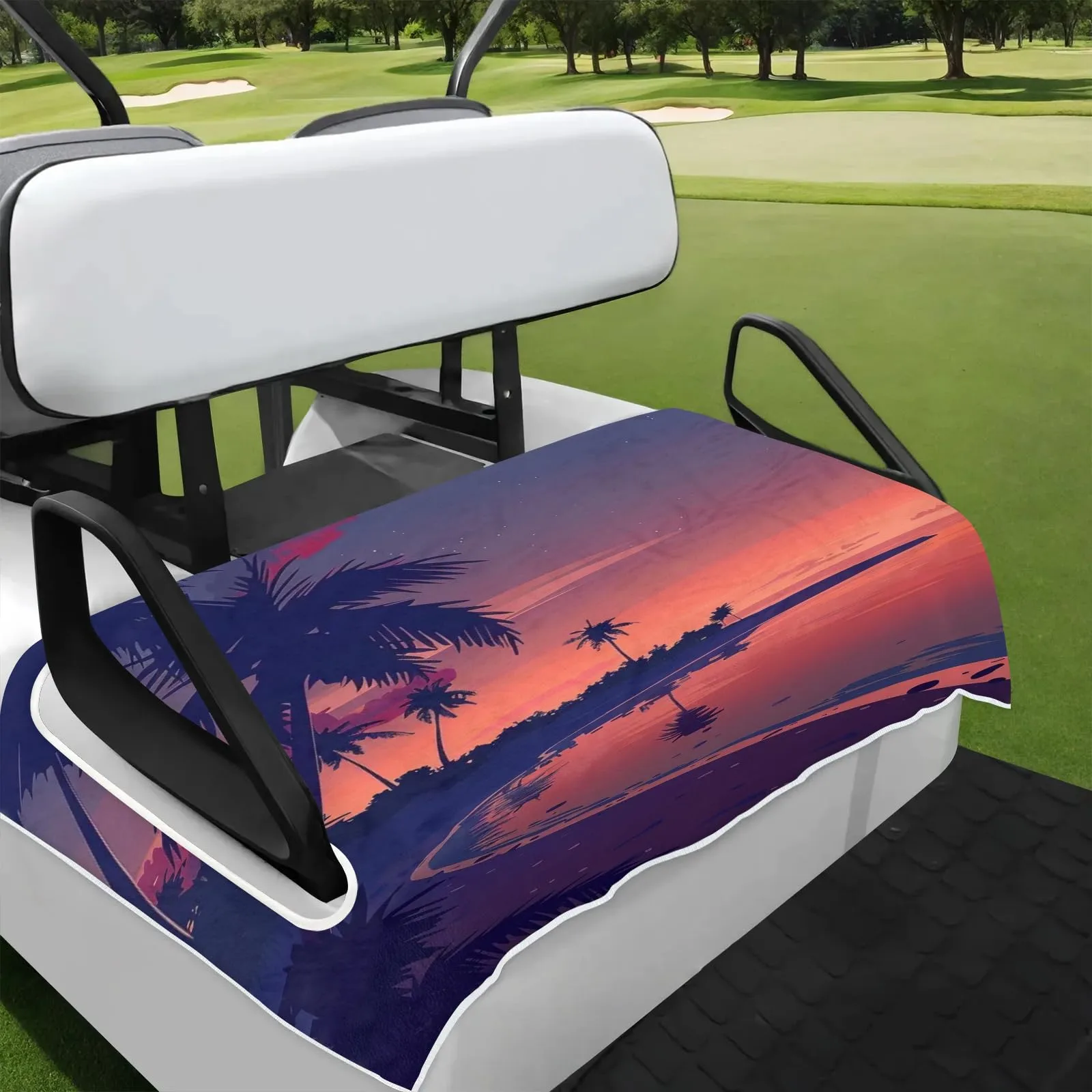 Tiveruda Tropical Palm Golf Cart Seat Cover 51 x 31 in