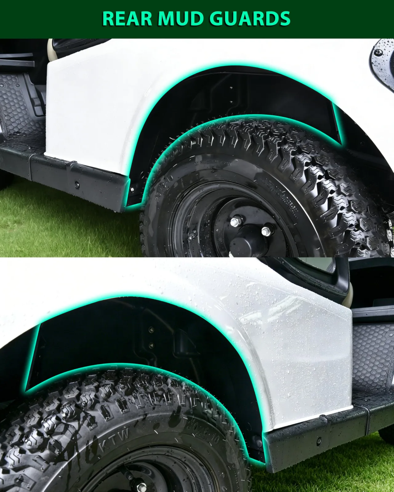 POKIAUTO Rear Splash Guards for 2025 E-Z-GO RXV Valor image 2