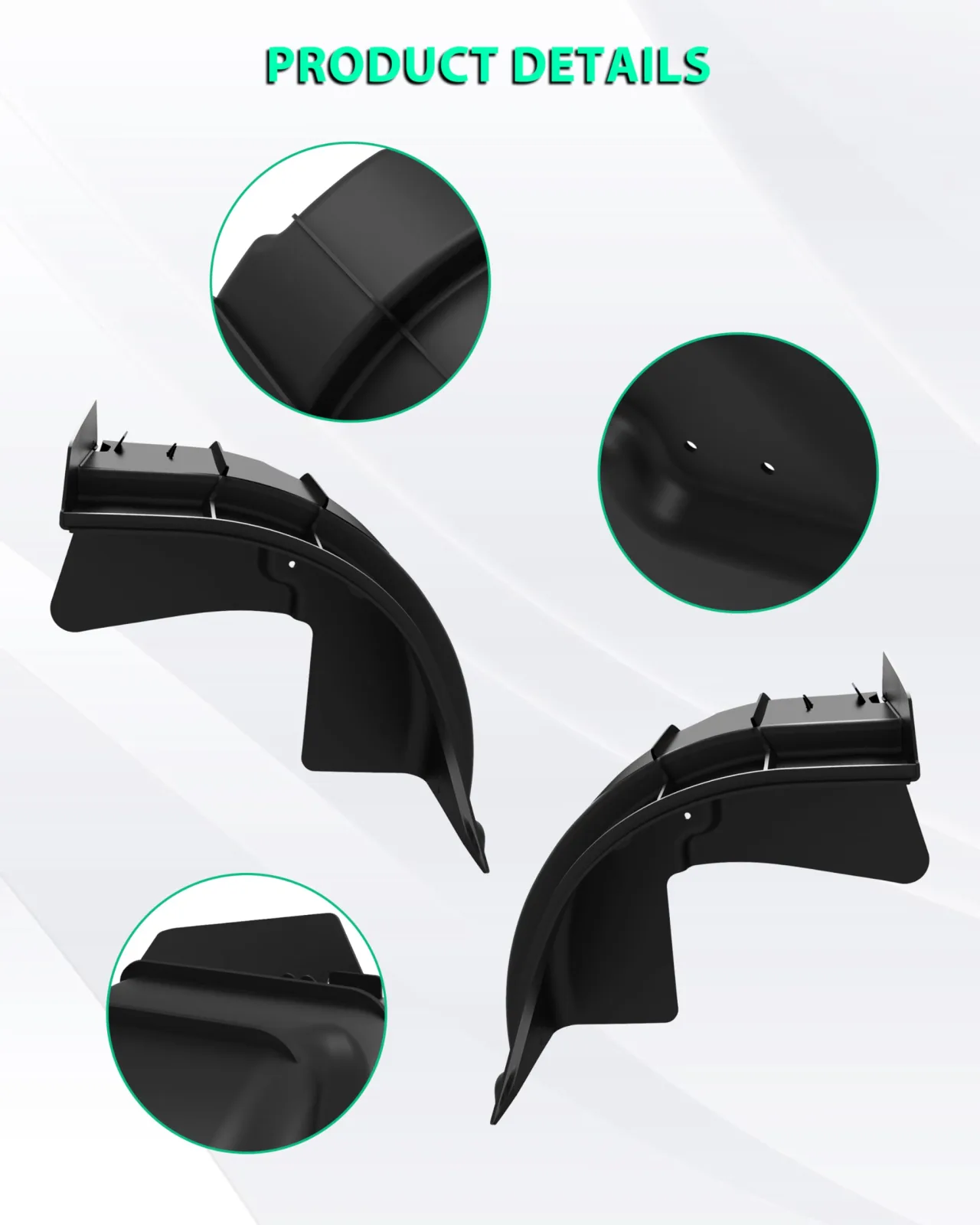 POKIAUTO Rear Splash Guards for 2025 E-Z-GO RXV Valor image 4