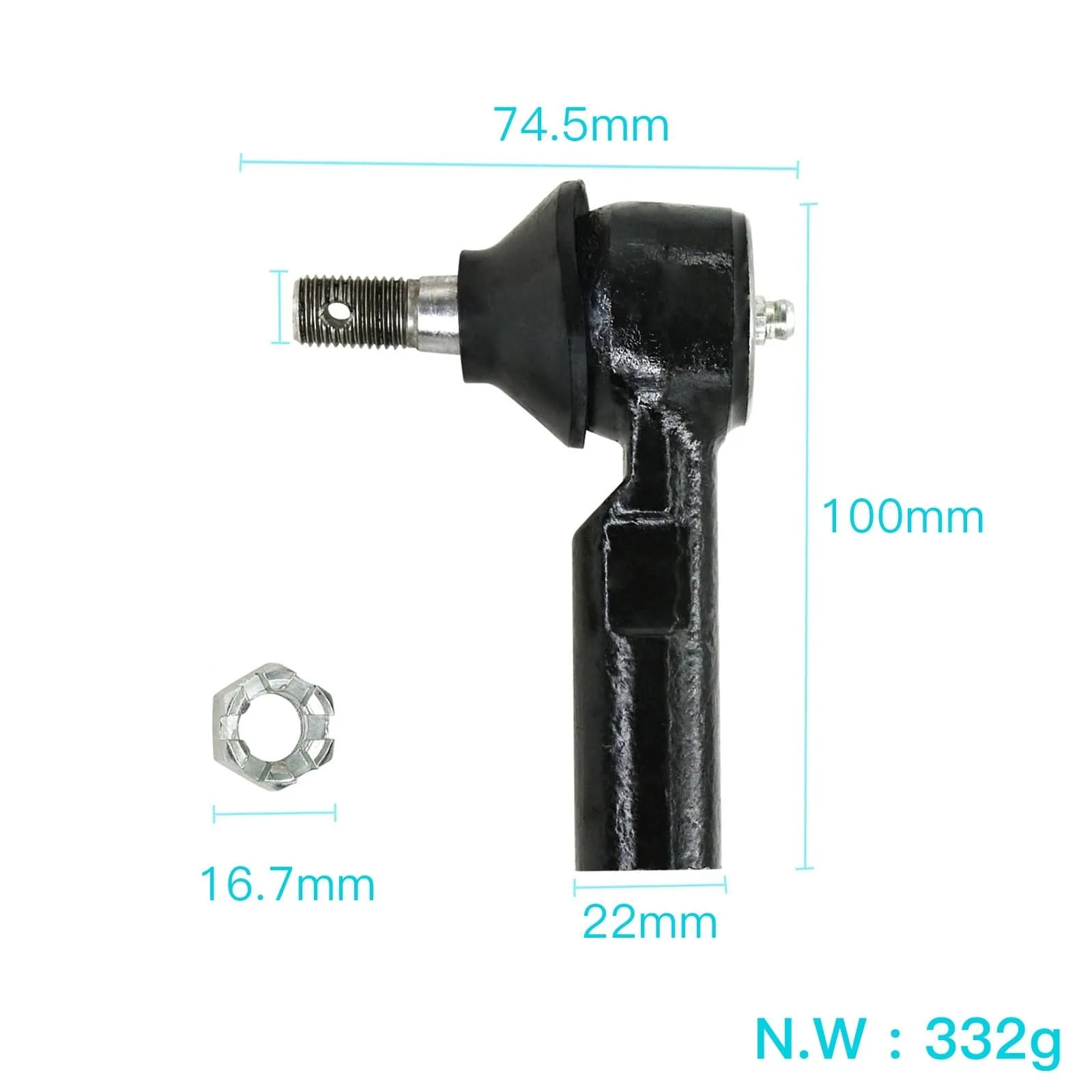 OETIBUFA Golf Cart Tie Rod Ball Head image 2