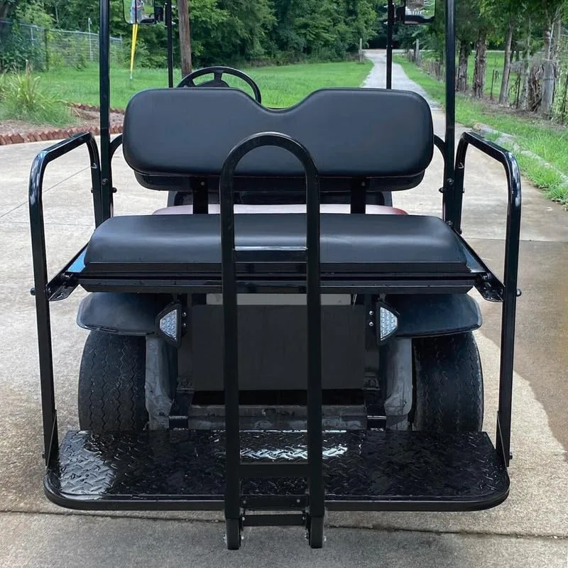 RUxospefw Rear Flip Seat Kit for TXT Golf Cart — Black (JIANYANG188) image 3