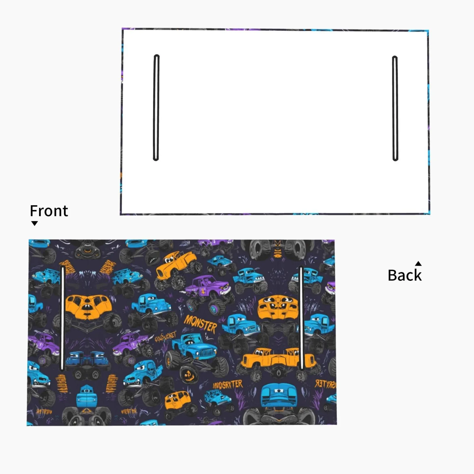 HOYYU Golf Cart Seat Cover, Kids Monster Trucks, golfhe-a35 image 2