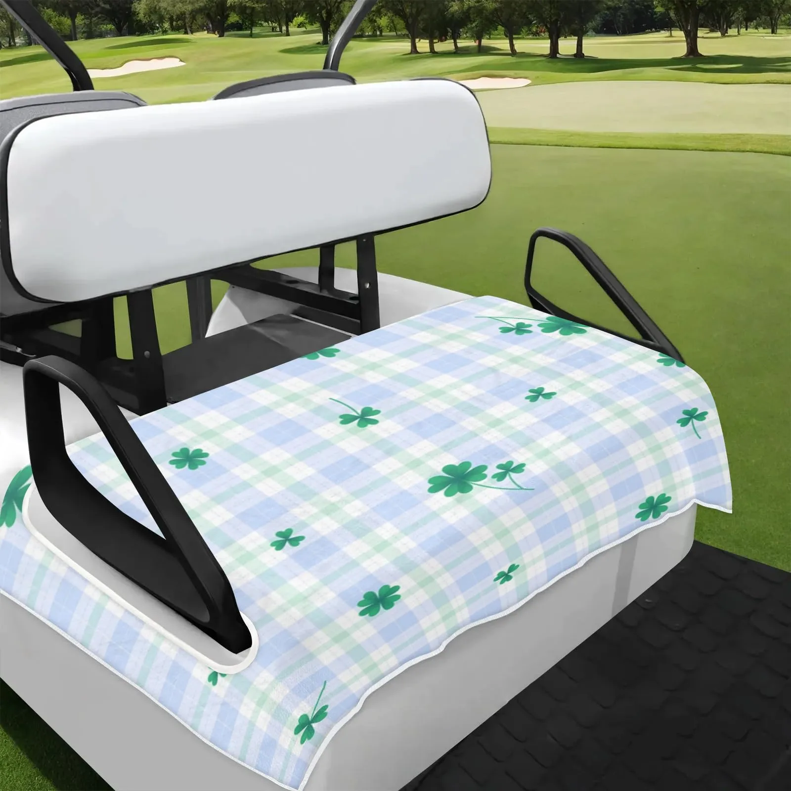 Tiveruda Plaid Golf Cart Seat Cover for Double Seats
