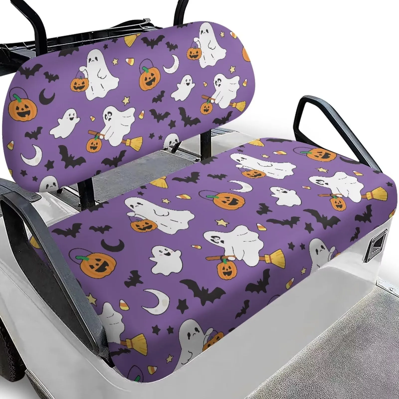 Quidrwyo Halloween Ghost Golf Cart Seat Cover Set