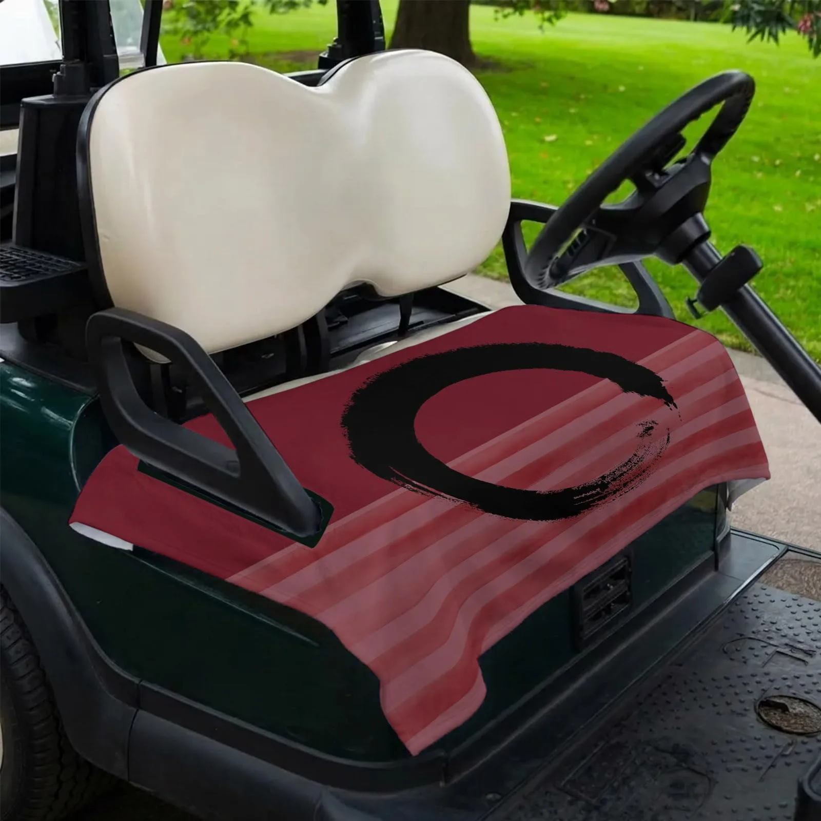 DecorLovee Golf Cart Seat Cover Towel, Red Striped image 2
