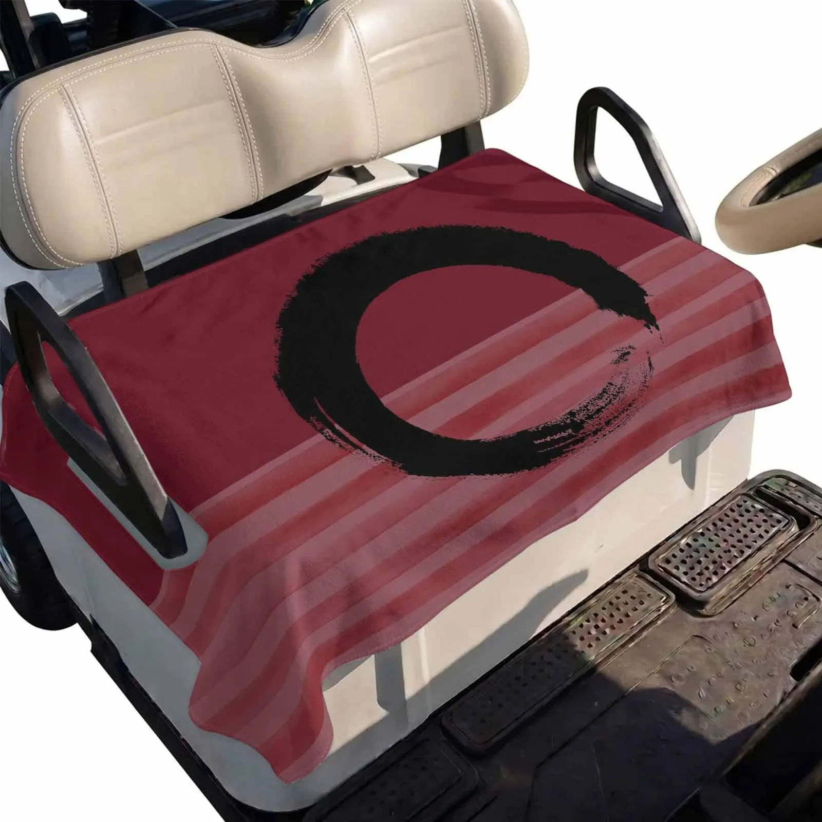 DecorLovee Golf Cart Seat Cover Towel, Red Striped