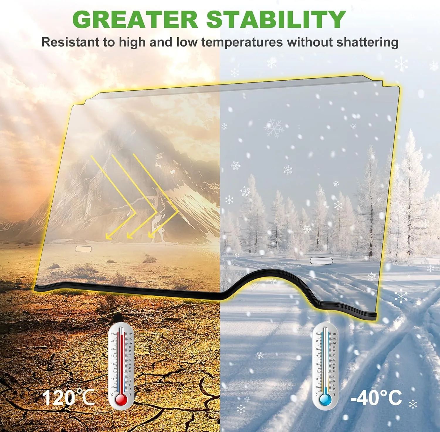 10L0L Windshield for E-Z-GO RXV 2008-2023 — Clear Fold-Down image 3