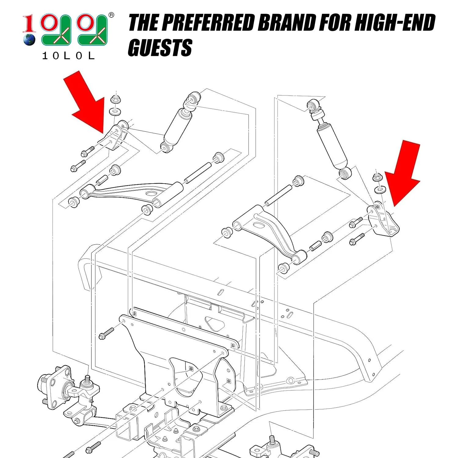 10L0L Upper Clevis for Club Car Precedent and Tempo image 2