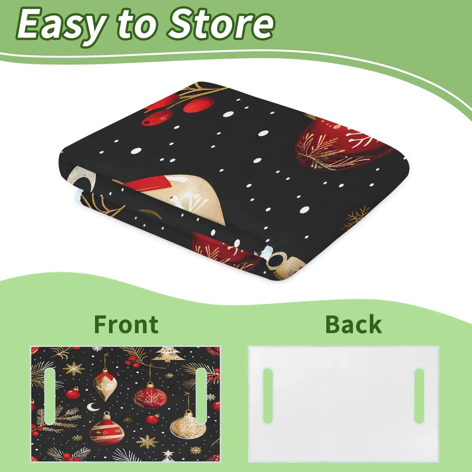 Tiveruda Retro Christmas Ball Golf Cart Seat Cover image 4
