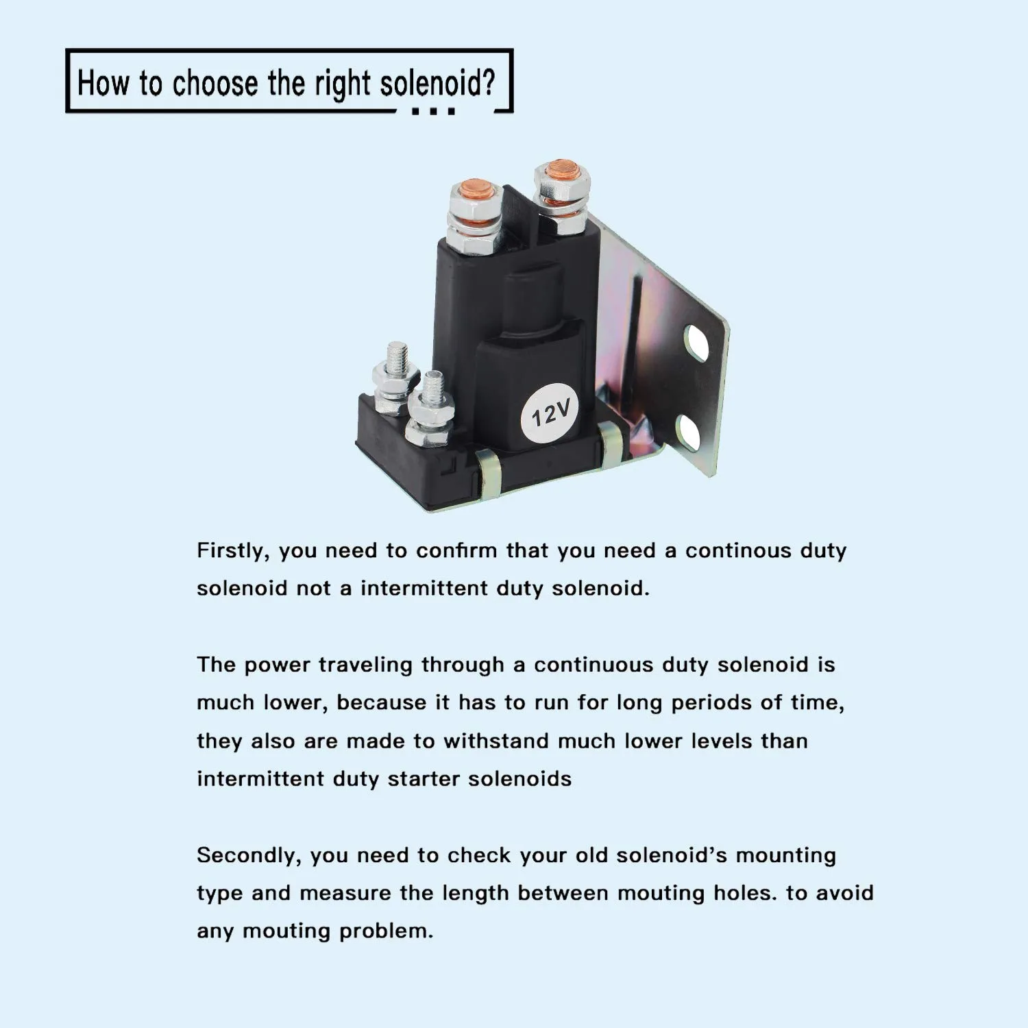 YIXIN 12V 4-Terminal Solenoid HAN120088 for E-Z-GO image 3