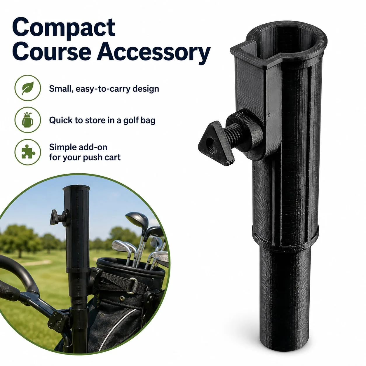 Oshianna GUH0523 6-Inch Golf Cart Umbrella Holder Extension image 2