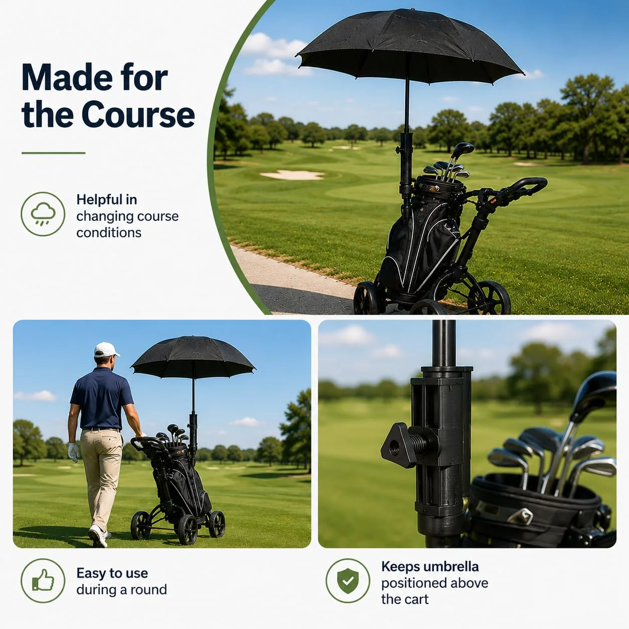 Oshianna GUH0523 6-Inch Golf Cart Umbrella Holder Extension image 4