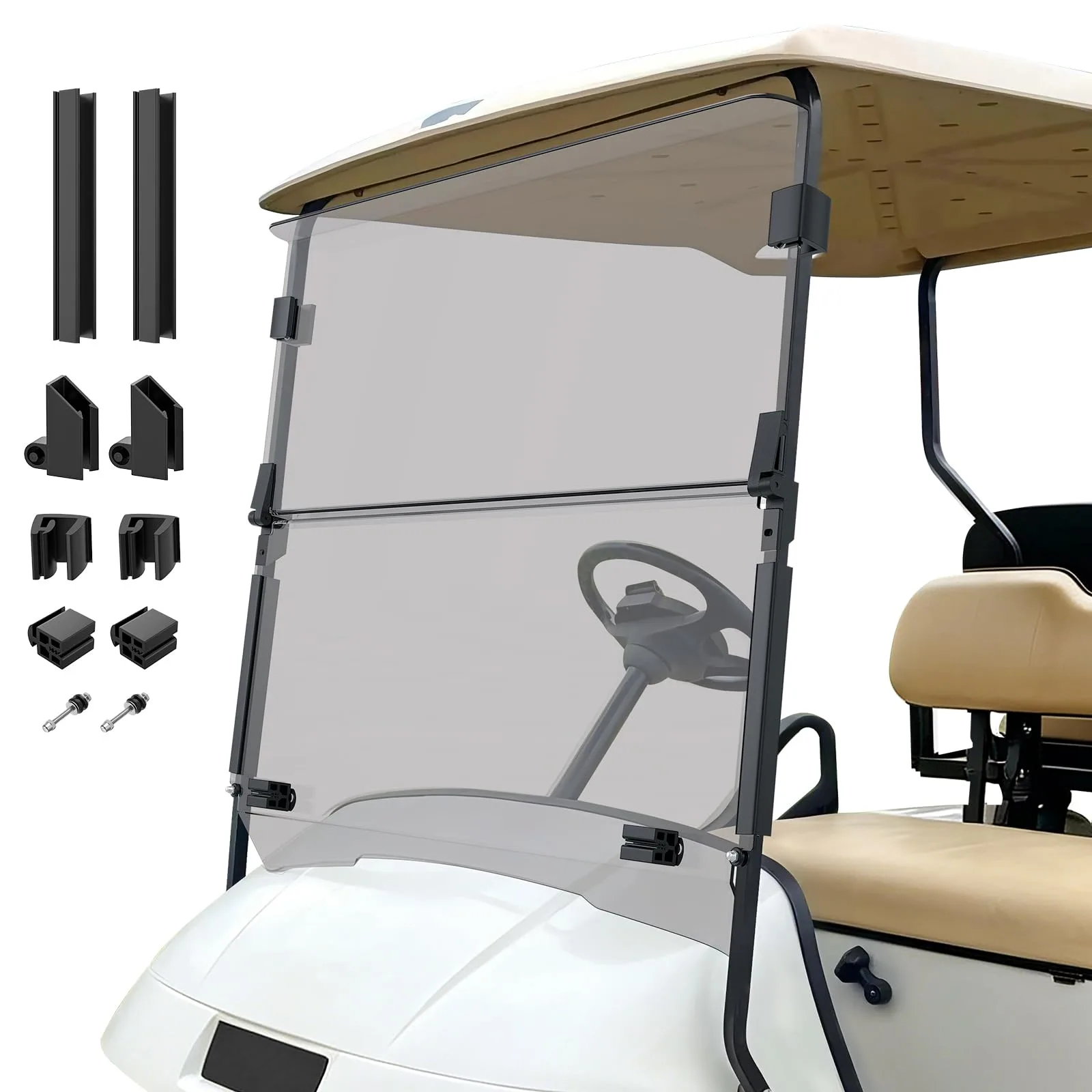 CLUBRALLY Windshield for E-Z-GO TXT/DCS/PDS 1995-2013, Tinted - 74910-G01-C-PC