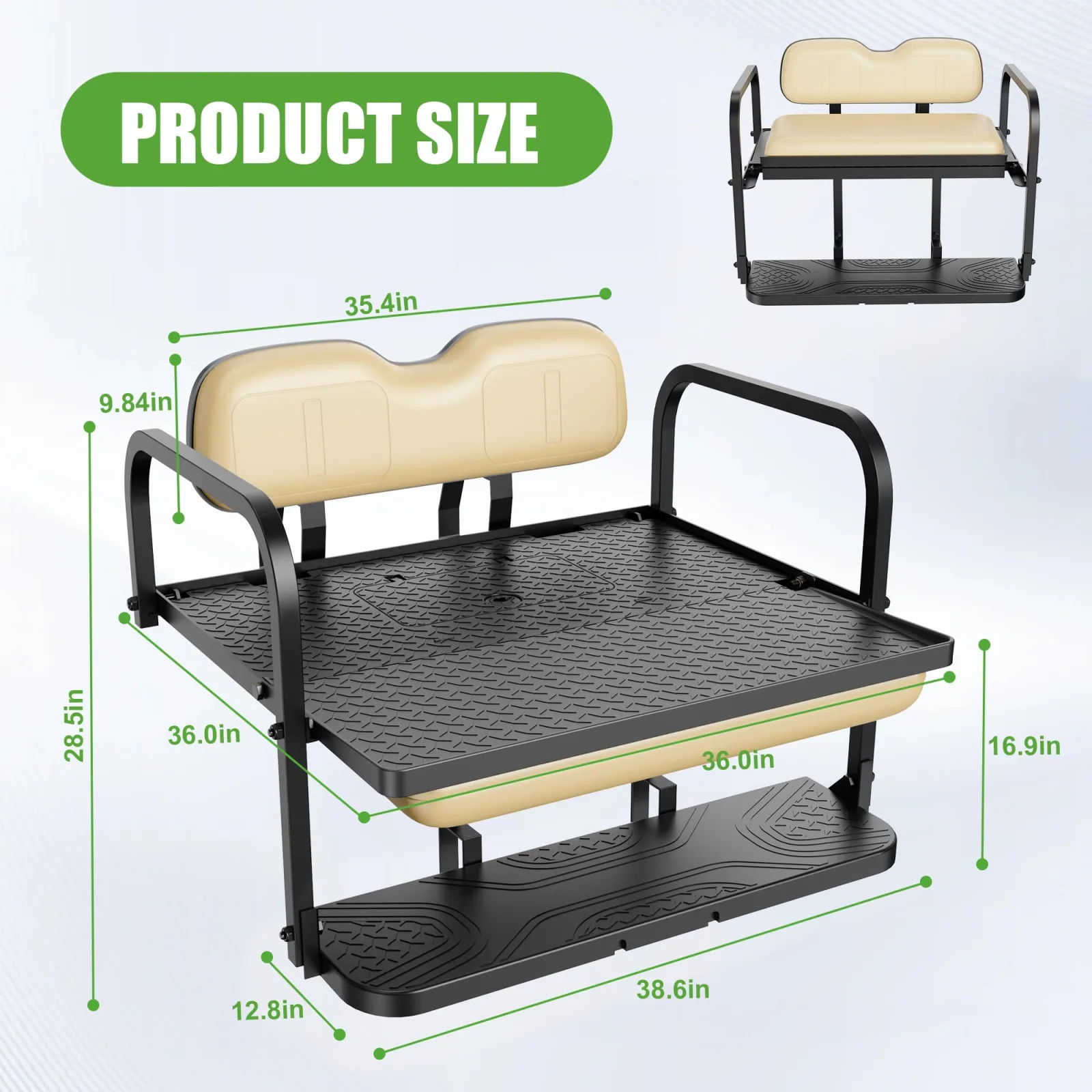 10L0L E-Z-GO TXT Rear Flip Seat Kit image 3