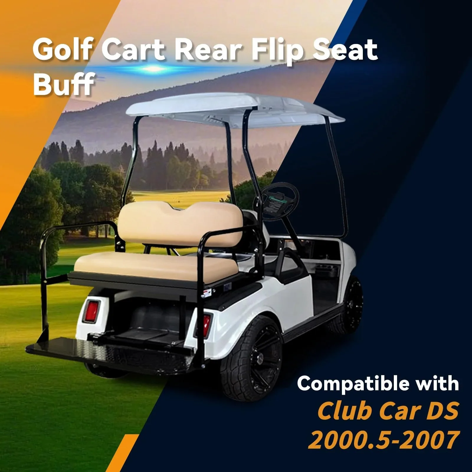 Rainier Parts Buff Rear Seat for Club Car DS 2000.5-2007 image 2